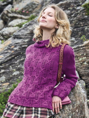 Pulli mit Zopf-Ajour-Struktren