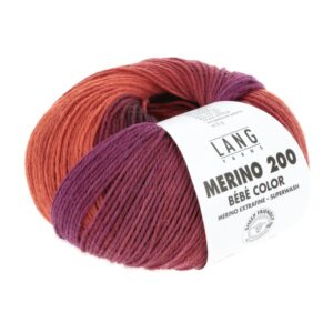 MERINO 200 BEBE COLOR - 155 - ORANGE/ROT/VIOLA 155.0554