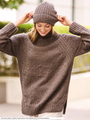 Raglanpullover und Mütze