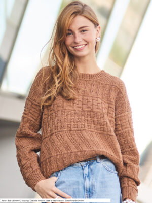 Pullover mit verschiedenen Strukturmustern