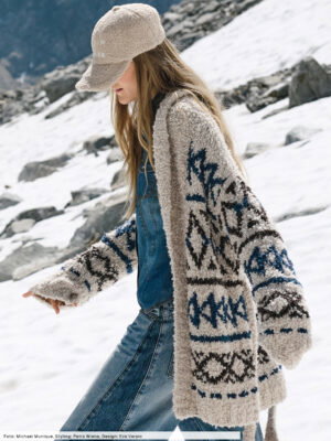 Jacquardjacke mit Schalkragen